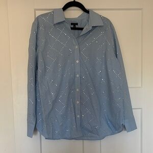 Talbots Rhinestone Dress Shirt